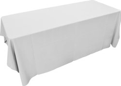 trestle table linen ivory hire